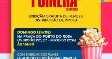 São Gonçalo tem exibição de filmes na Praça do Porto do Rosa