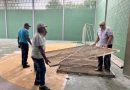 Prefeitura de Itatiaia realiza reforma no ginásio Jarbas José dos Santos durante recesso escolar