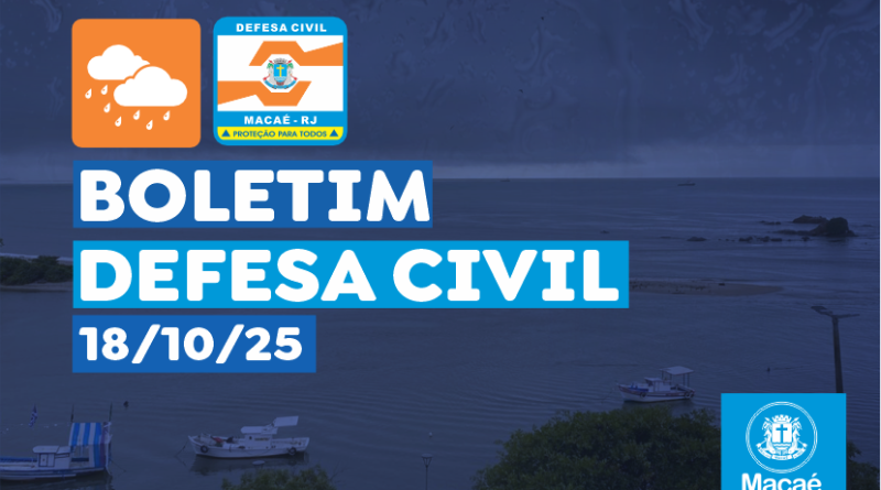 Defesa Civil de Macaé alerta para previsão de chuvas