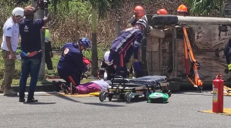 Defesa Civil de Teresópolis participa de simulado de acidente com múltiplas vítimas em Magé