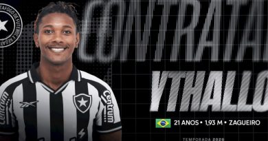 Botafogo confirma a contratação do zagueiro Ythallo