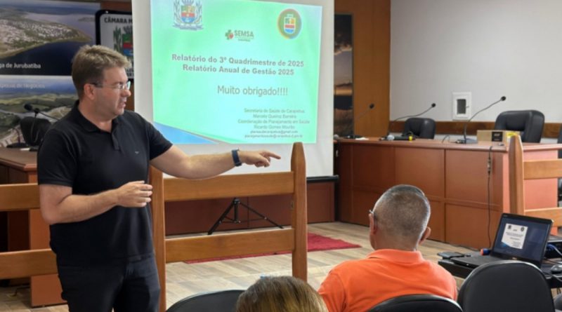Carapebus: Saúde presta conta e ressalta avanços, em ato na Câmara de Vereadores