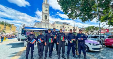Guarda Municipal de Meriti faz ação em prol dos direitos da mulher e na prevenção contra a dengue