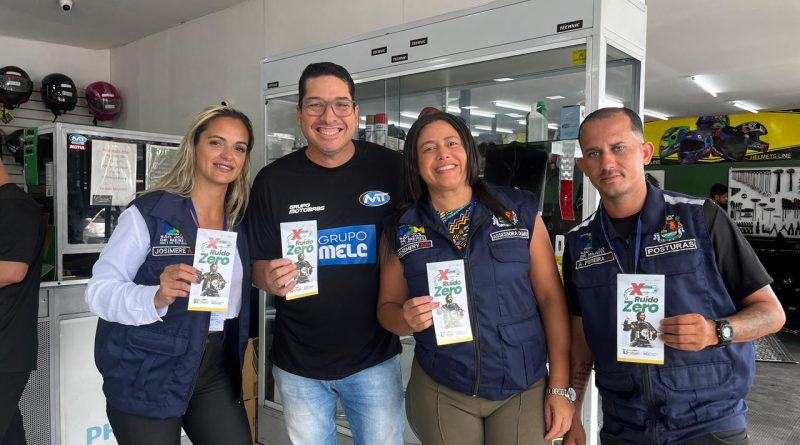 Prefeitura de Meriti foca campanha Ruído Zero no comércio de motopeças