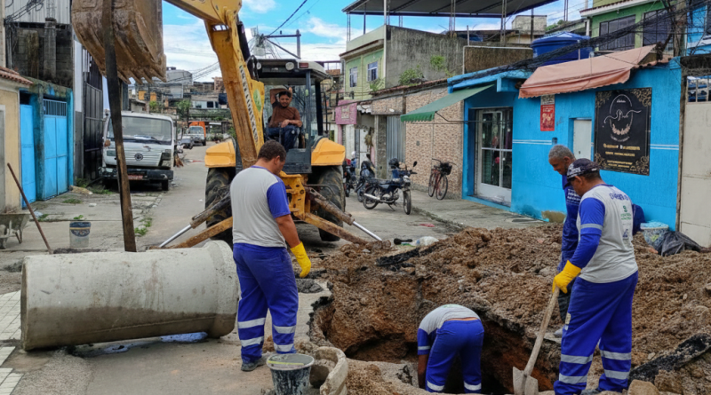 Prefeitura de Meriti realiza obras de drenagem na Bacia de Éden