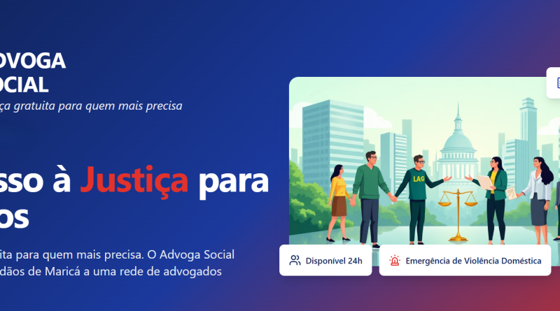 Prefeitura de Maricá abre inscrições para advogados em programa que garante justiça gratuita à população