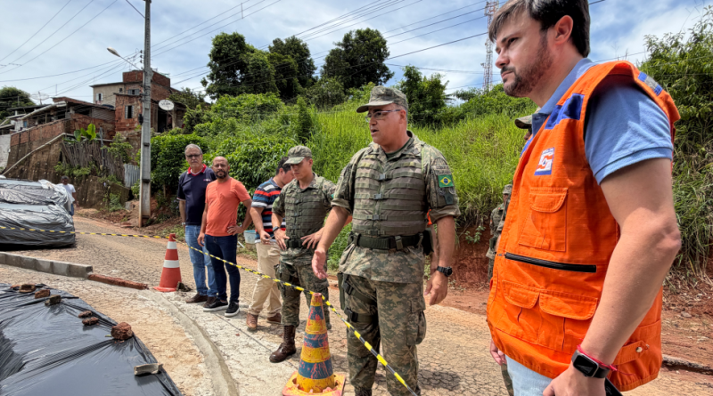 Marinha do Brasil realiza visita técnica em Porciúncula para avaliar danos causados pelas chuvas