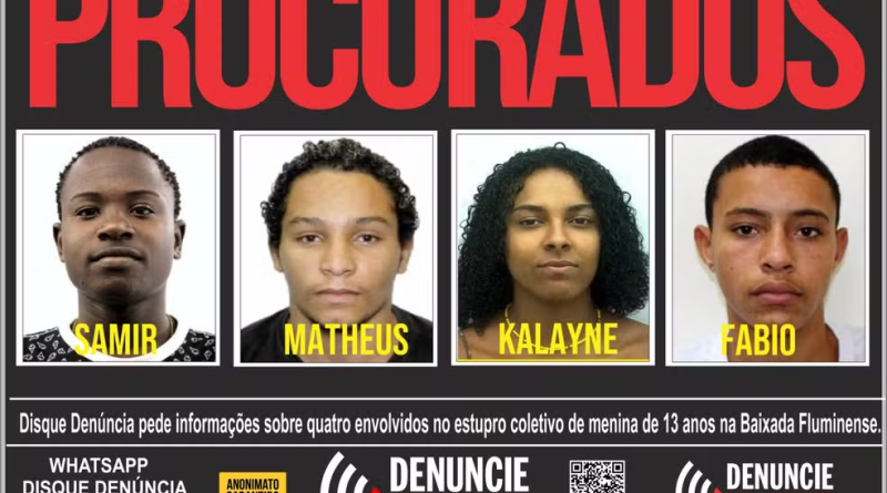 Menina de 13 anos que sofreu estupro coletivo só foi liberada depois que um dos criminosos recebeu uma ligação