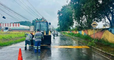 Prefeitura de Pinheiral intensifica recuperação da sinalização viária e operação tapa-buracos para o Carnaval