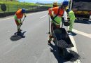 Após período de chuvas, Via Dutra passa por força-tarefa de recuperação do pavimento