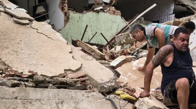 Prédio desaba no Engenho Novo e deixa feridos