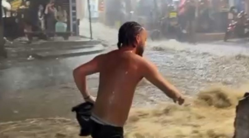 Temporal atinge a cidade do Rio e provoca enxurradas no Vidigal e Rocinha