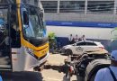 Detro reboca ônibus da nova linha de BRT no 1º dia de circulação; trajeto é suspenso