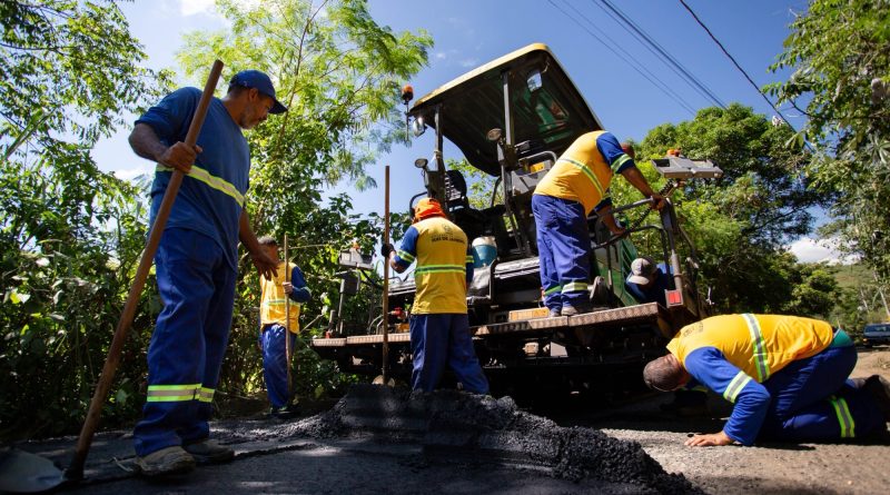 Volta Redonda: Estrada da União começa a receber nova pavimentação asfáltica