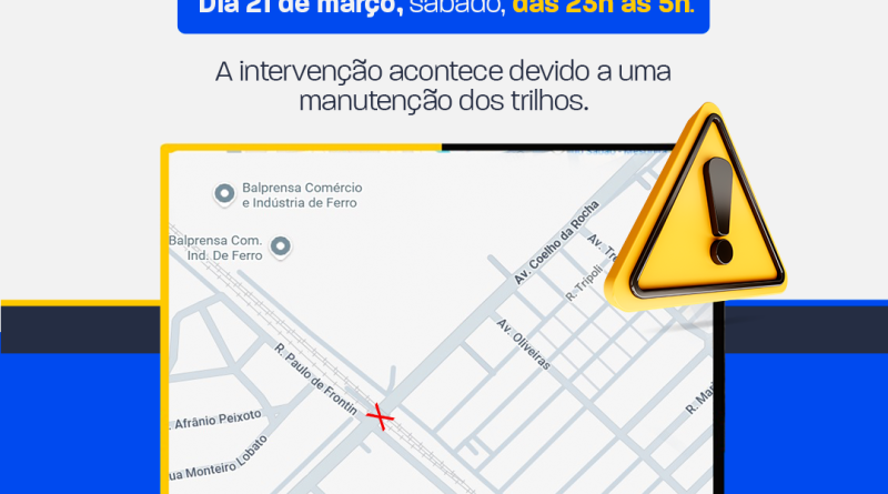 Passagem de nível da Avenida Coelho da Rocha interditada para manutenção