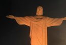 Cristo Redentor ‘fica’ laranja em ação contra maus-tratos a animais