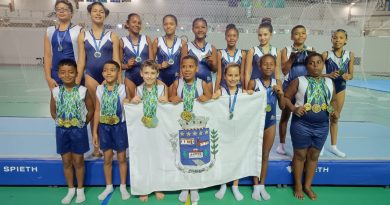Pinheiral conquista vice-campeonato geral e soma 28 medalhas no Estadual de Ginástica de Trampolim