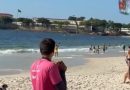 Balão assusta banhistas na Praia de Copacabana