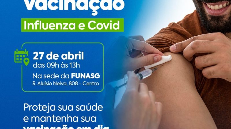 Funasg realiza ação de vacinação para servidores em sua sede, no Centro de São Gonçalo