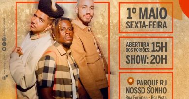 São Gonçalo: Parque RJ Nosso Sonho recebe nesta sexta-feira (1º) a Festa do Trabalhador com Os Garotin