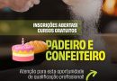 Inscrições abertas para cursos gratuitos de padeiro e confeiteiro em Teresópolis