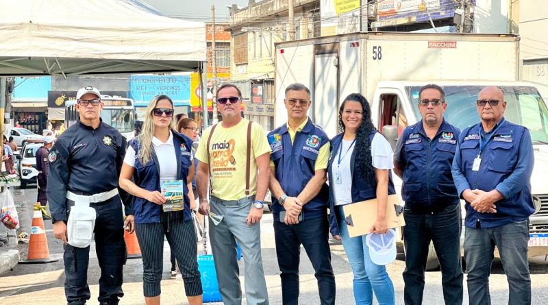 Prefeitura de Meriti realiza campanha de conscientização do Maio Amarelo no Centro