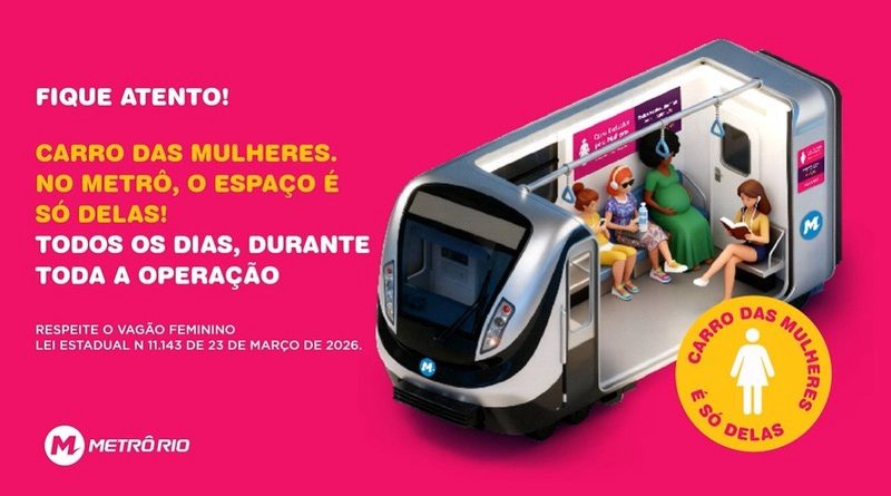 MetrôRio reforça campanha do vagão feminino nos telões do Maracanã&nbsp;
