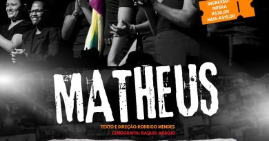 Teatro Mário Lago abre ao público&nbsp;no próximo sábado, em Saquarema, “Matheus”, uma peça sobre enfrentamento, afeto e conscientização