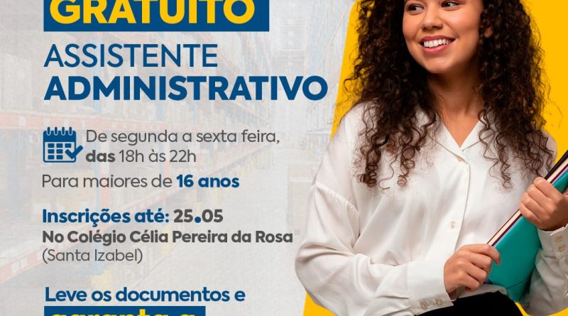 São Gonçalo abre vagas para novo curso gratuito de assistente administrativo