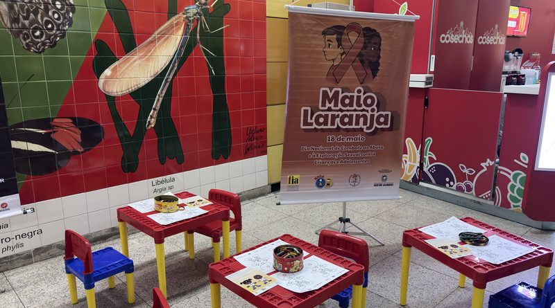 Maio Laranja: Estação Central do Brasil/Centro recebe ação de prevenção à violência e ao abuso contra crianças e adolescentes nesta segunda-feira (18/05)