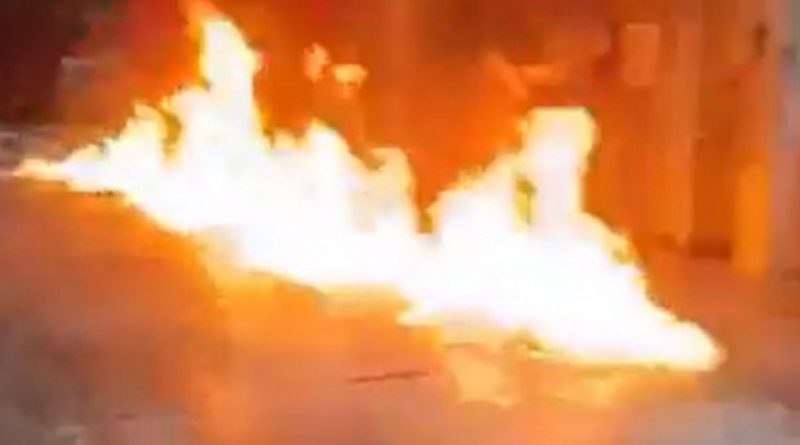 Motociclista provoca incêndio em posto de combustíveis na Freguesia