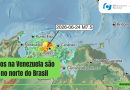 Terremotos registrados na Venezuela são sentidos no norte do Brasil