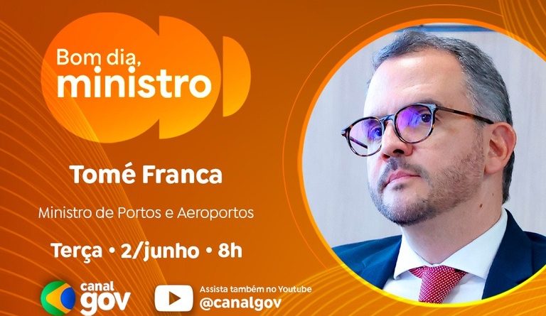 Tomé Franca detalha medidas para redução das tarifas aéreas e ampliação da aviação no “Bom Dia, Ministro” desta terça (2/6)