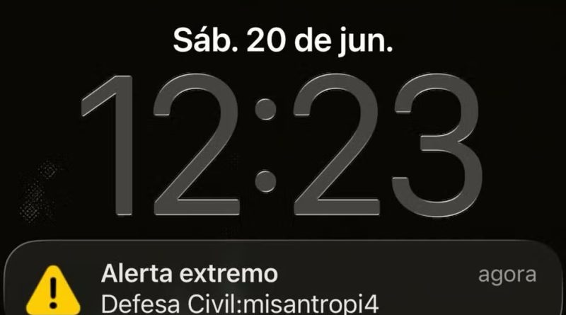 Defesa Civil Nacional envia alerta sonoro extremo a celulares; órgão fala em possível ataque hacker