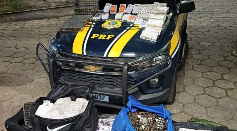 Polícia prende homem com cerca de R$ 1,8 milhão em mercadorias contrabandeadas