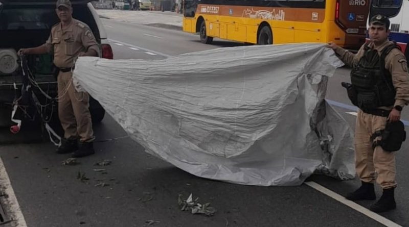 Balão de cerca de cinco metros é apreendido na Av. Presidente Vargas