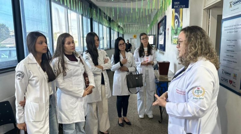 Liga acadêmica de hematologia da FMC realiza visita técnica ao Hemocentro de Campos