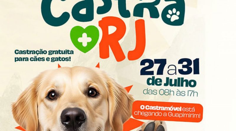 Guapimirim promove mutirão gratuito de castração de cães e gatos