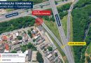 Obra em base da PM interdita acesso da Avenida Brasil à Transolímpica