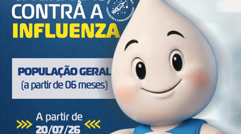 Prefeitura de Saquarema amplia campanha de vacinação contra a Influenza para toda a população a partir de 6 meses de idade