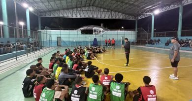 Prefeitura de Três Rios realiza peneira para formação da Seleção Municipal de Futsal e reúne mais de 70 jovens atletas sub-15