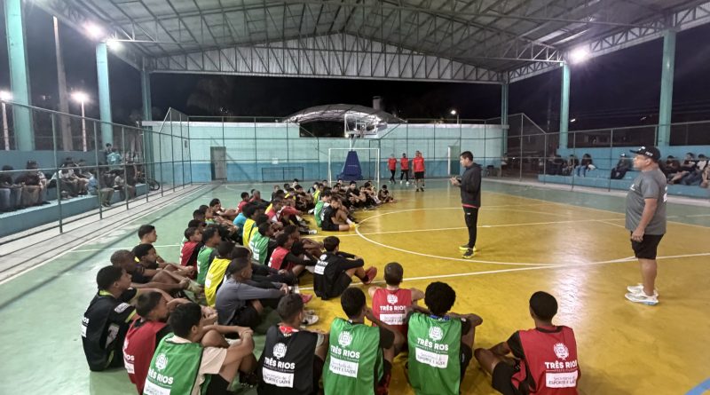 Prefeitura de Três Rios realiza peneira para formação da Seleção Municipal de Futsal e reúne mais de 70 jovens atletas sub-15