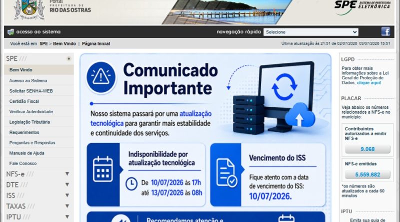 Sistema de Arrecadação Municipal passa por uma  atualização tecnológica em Rio das Ostras