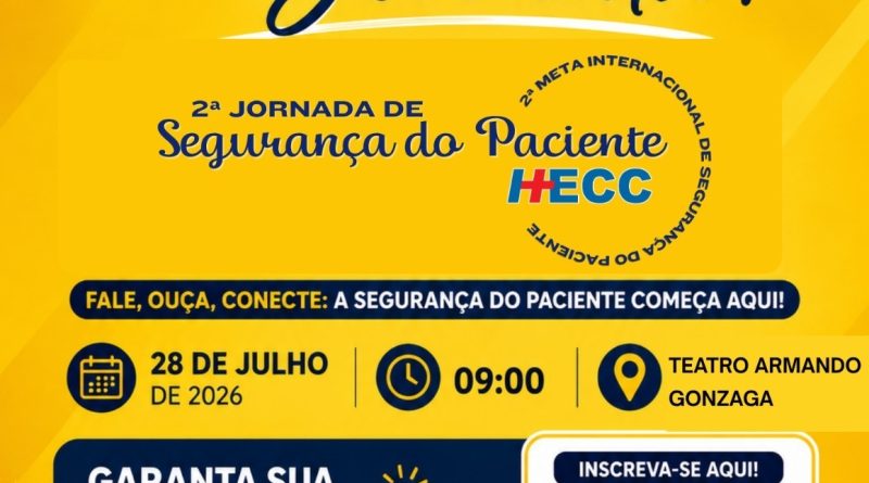 Inscrições abertas para a II Jornada de Segurança do Paciente do Hospital Estadual Carlos Chagas