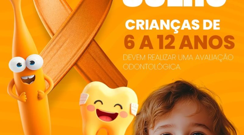 Prefeitura de Três Rios reforça campanha Julho Laranja e orienta pais e responsáveis a agendarem avaliação ortodôntica de crianças