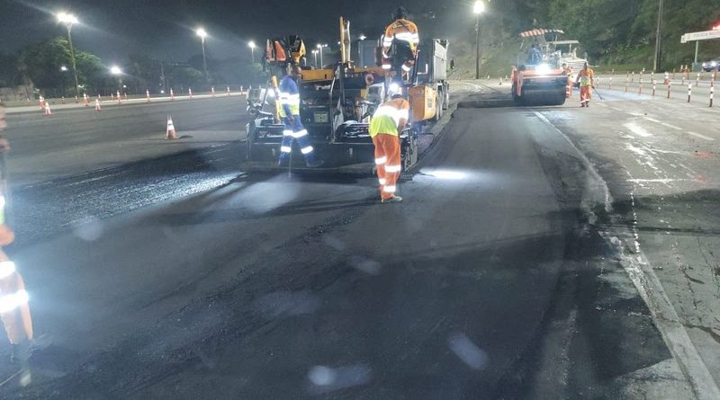Recapeamento asfáltico interdita acesso 7 da Linha Amarela na noite desta segunda-feira (28)