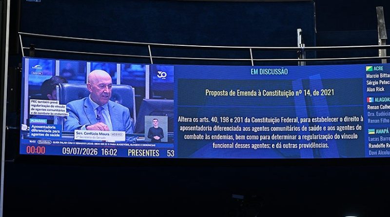 Plenário pode votar na terça PEC dos agentes de saúde em primeiro turno