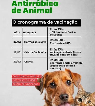 Prefeitura de Três Rios inicia pré-campanha de vacinação antirrábica
