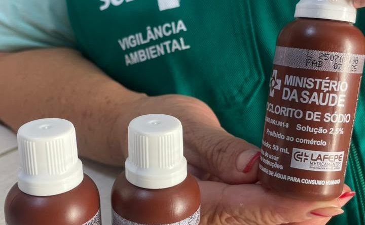 Prefeitura orienta sobre o uso correto do hipoclorito de sódio distribuído gratuitamente à população