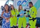 Mãe e bebê reencontram equipe da EPR Via Mineira que prestou o primeiro atendimento após parto em casa